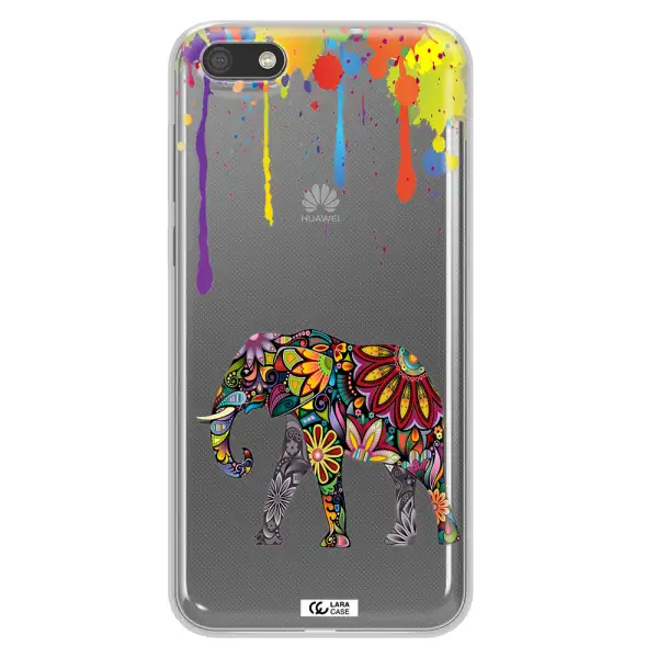 Mandala Elephant Huawei Y5 2018 Clear TPU Case