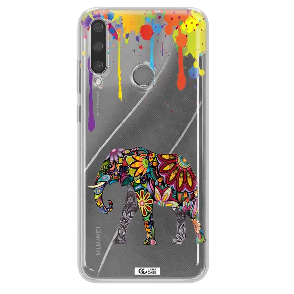 Mandala Elephant Huawei Y6P Clear TPU Case