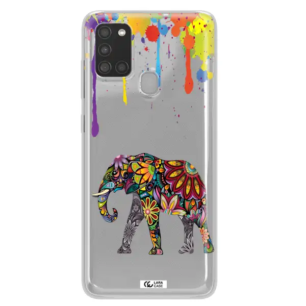 Mandala Elephant Samsung A21S Clear TPU Case
