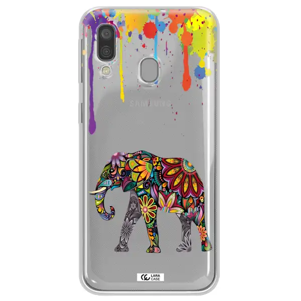 Mandala Elephant Samsung A40 Clear TPU Case
