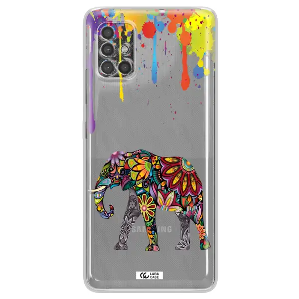 Mandala Elephant Samsung A40S Clear Tpu Case