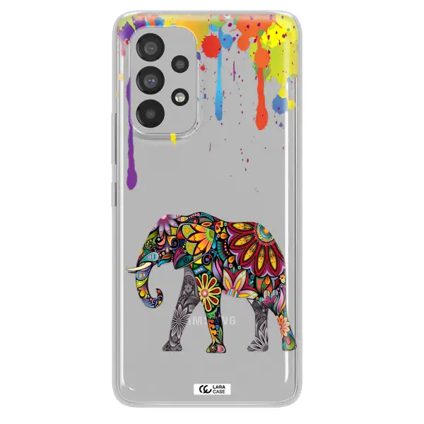 Mandala Elephant Samsung A73 Clear TPU Case