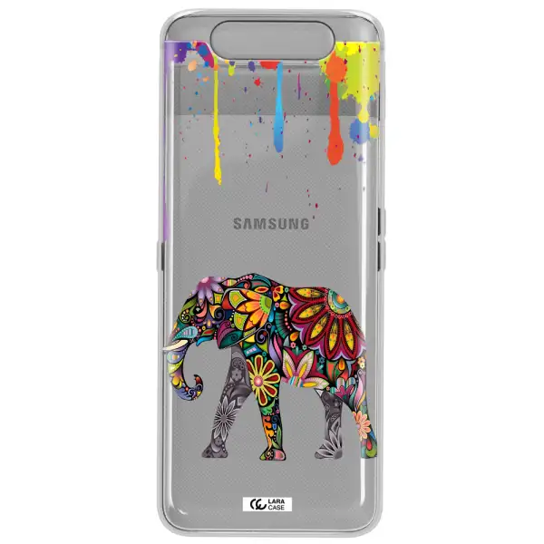 Mandala Elephant Samsung A80 Clear TPU Case