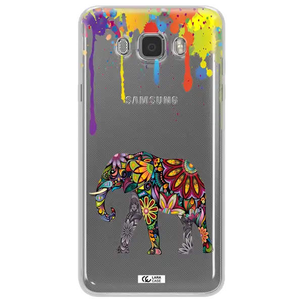 Mandala Elephant Samsung J7 2016 Clear TPU Case
