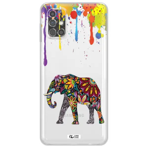 Mandala Elephant Samsung M31S Clear TPU Case