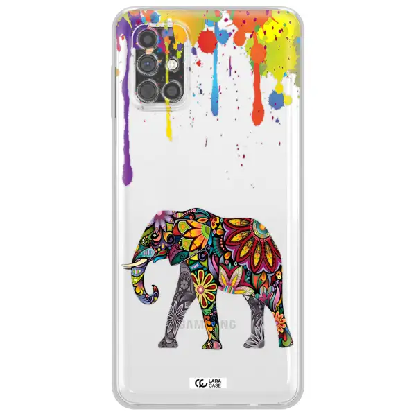 Mandala Elephant Samsung M51 Clear TPU Case