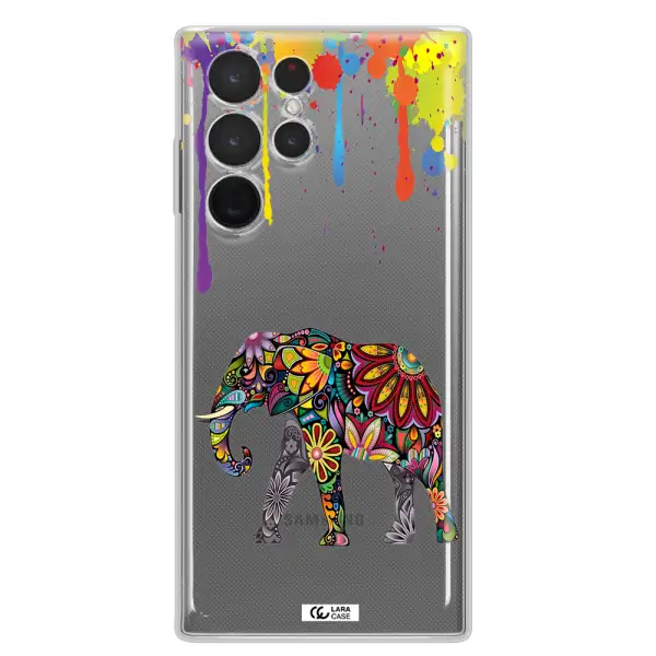 Mandala Elephant Samsung S 22 Ultra Clear TPU Case
