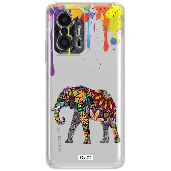 Mandala Elephant Xiaomi 11T Clear Tpu Case