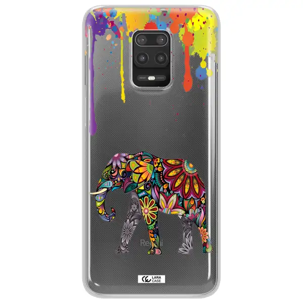 Mandala Elephant Xiaomi Note 9S Clear TPU Case