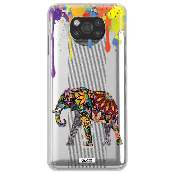 Mandala Elephant Xiaomi Poco X3 Clear TPU Case