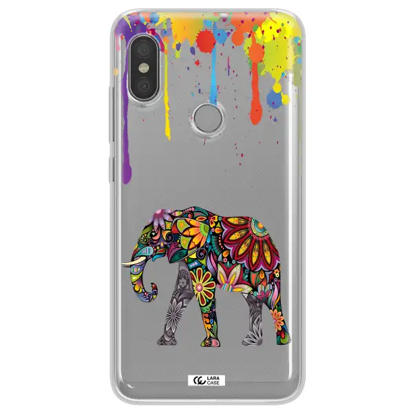 Mandala Elephant Xiaomi Redmi Note 6 Pro Clear TPU Case