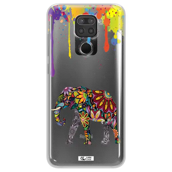 Mandala Elephant Xiaomi Redmi Note 9 Clear TPU Case
