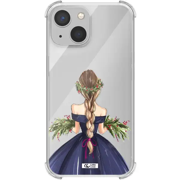 Long Hair Girl Watercolor Apple iPhone 13 mini Clear PC Case