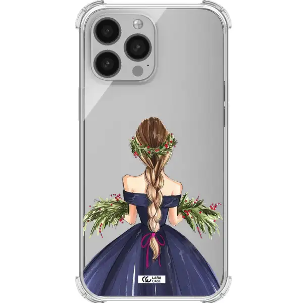 Long Hair Girl Watercolor Apple iPhone 13 Pro Clear PC Case