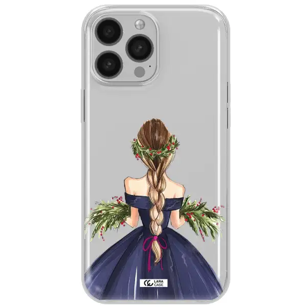 Long Hair Girl Watercolor Apple iPhone 13 Pro Clear TPU Case