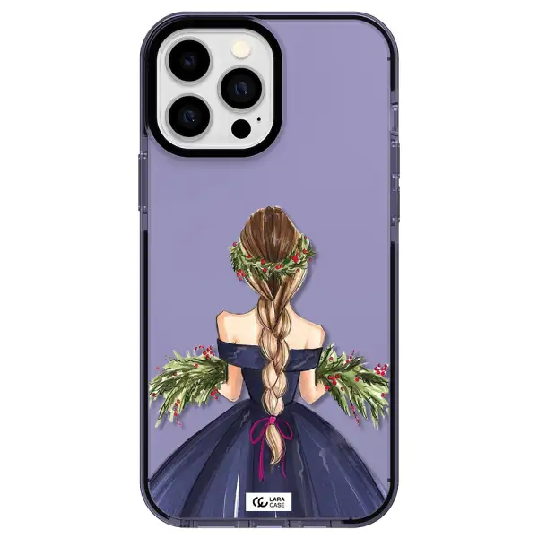 Long Hair Girl Watercolor Apple iPhone 13 Pro Max impact Lilac Case