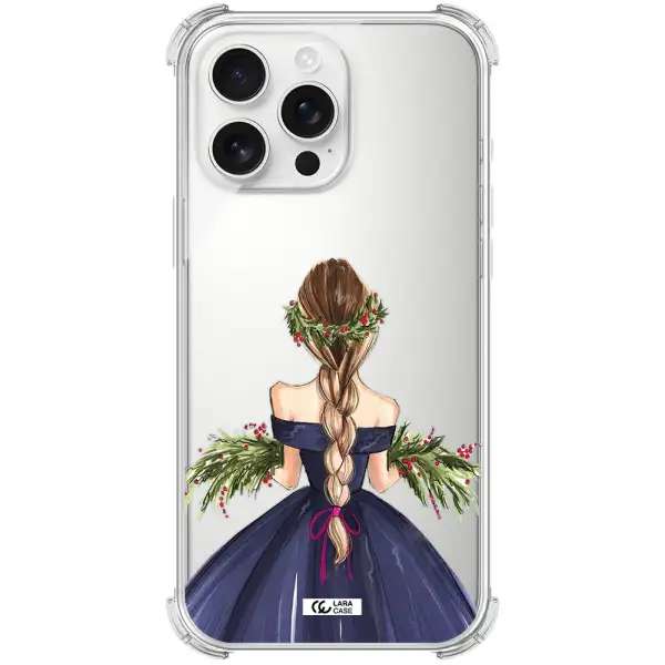 Long Hair Girl Watercolor Apple Iphone 16 Pro Max Clear Pc Case