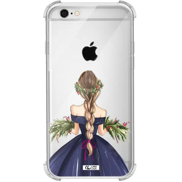 Long Hair Girl Watercolor Apple iPhone 6 Clear PC Case