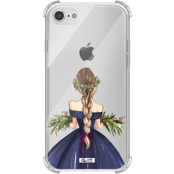 Long Hair Girl Watercolor Apple iPhone 7 Clear PC Case