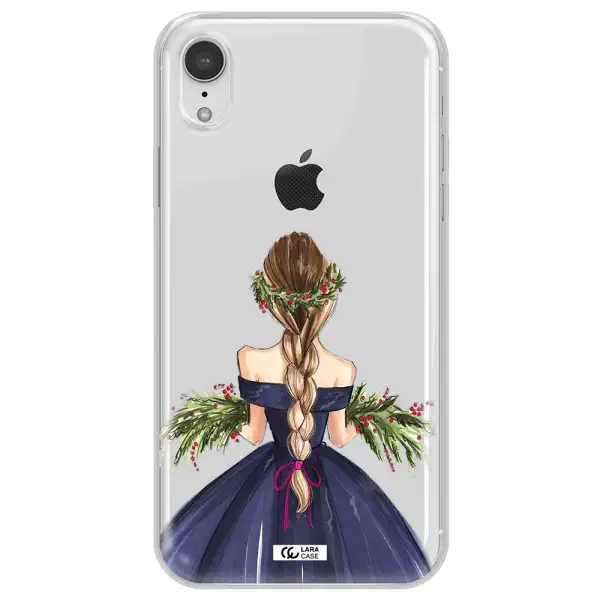 Long Hair Girl Watercolor Apple iPhone XR Clear TPU Case