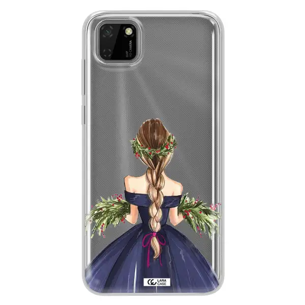 Long Hair Girl Watercolor Huawei Honor 9S Clear TPU Case