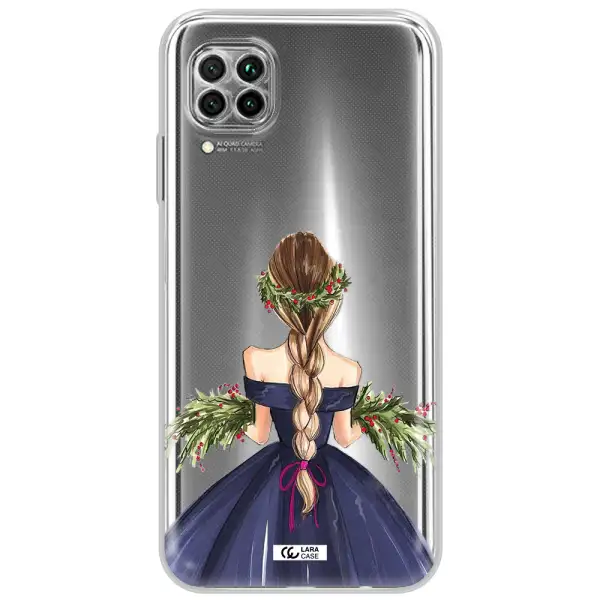 Long Hair Girl Watercolor Huawei Nova 7I Clear Tpu Case