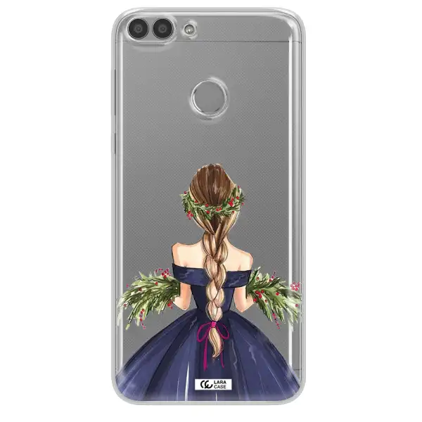Long Hair Girl Watercolor Huawei P Smart 2017 Clear TPU Case