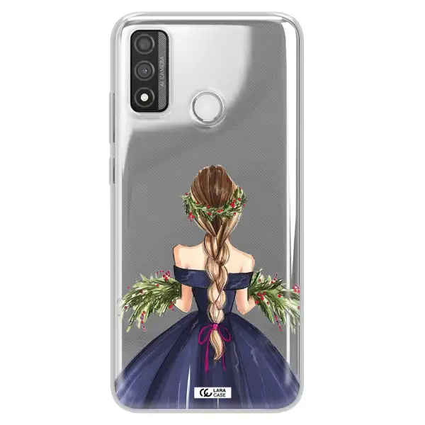 Long Hair Girl Watercolor Huawei P Smart 2020 Clear TPU Case