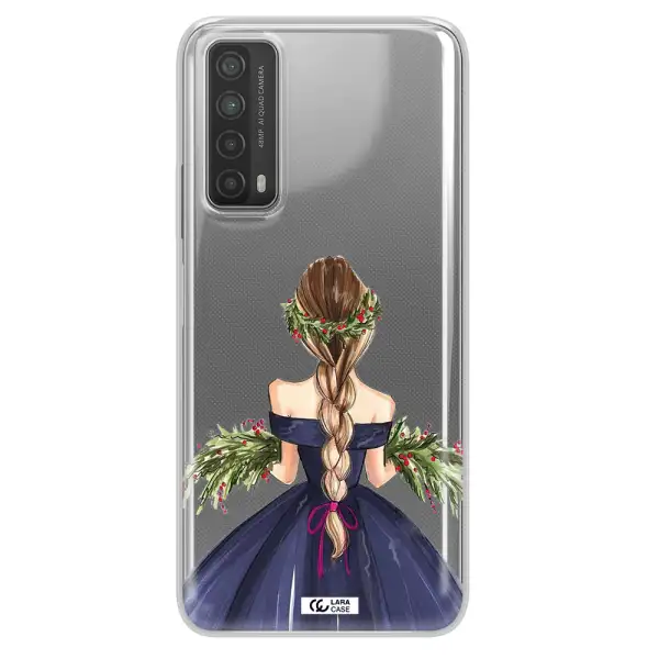 Long Hair Girl Watercolor Huawei P Smart 2021 Clear TPU Case