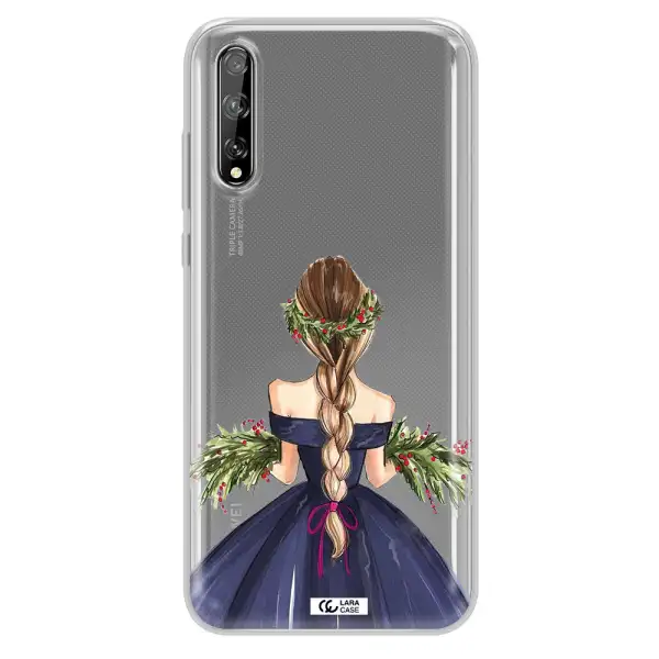 Long Hair Girl Watercolor Huawei P Smart S Clear TPU Case