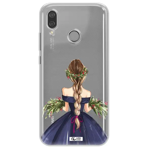 Long Hair Girl Watercolor Huawei P20 Lite Clear TPU Case