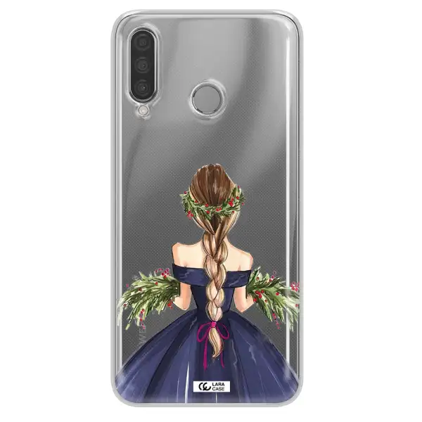 Long Hair Girl Watercolor Huawei P30 Lite Clear TPU Case