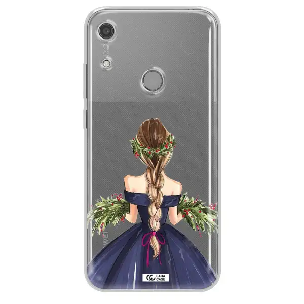 Long Hair Girl Watercolor Huawei Y6S Clear TPU Case