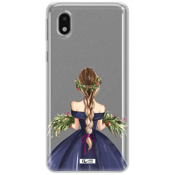 Long Hair Girl Watercolor Samsung A01 Core Clear Tpu Case