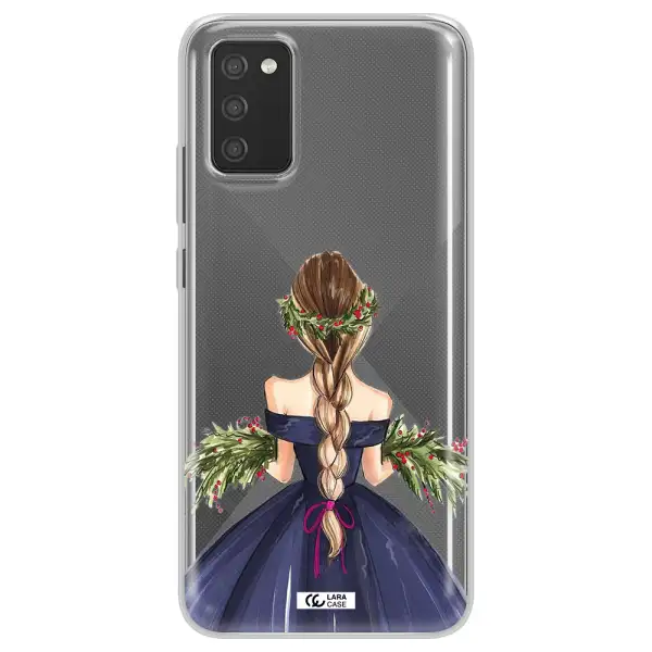 Long Hair Girl Watercolor Samsung A02S Clear TPU Case