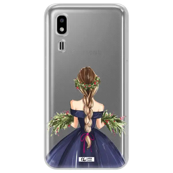 Long Hair Girl Watercolor Samsung A2 Core Clear TPU Case
