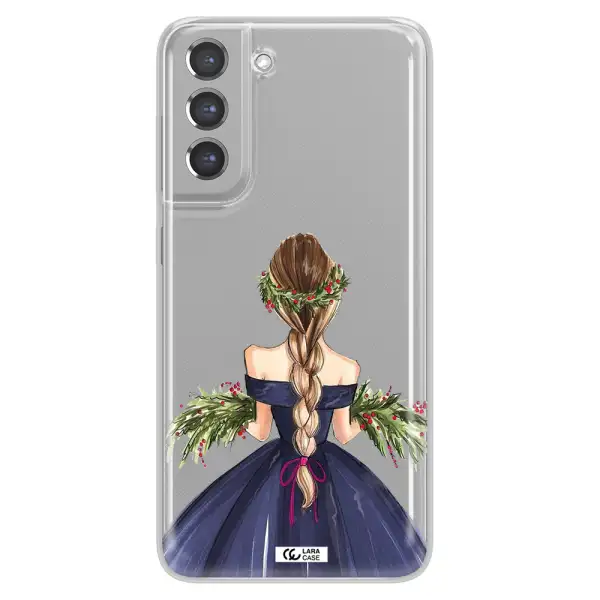 Long Hair Girl Watercolor Samsung A21 Fe Clear TPU Case