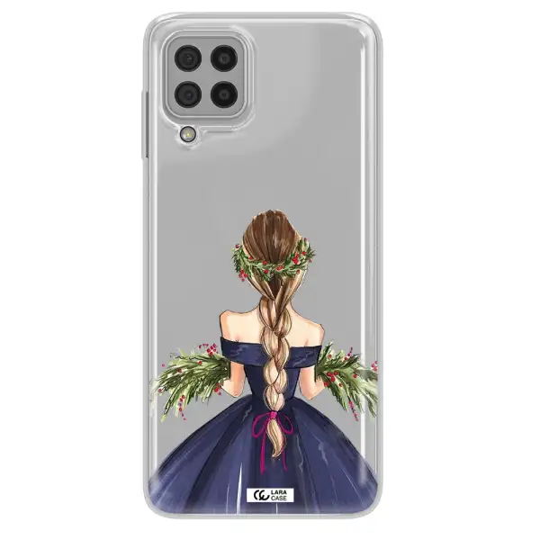 Long Hair Girl Watercolor Samsung A22 4g Clear TPU Case
