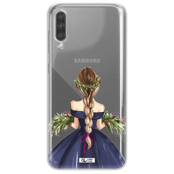 Long Hair Girl Watercolor Samsung A30S Clear TPU Case