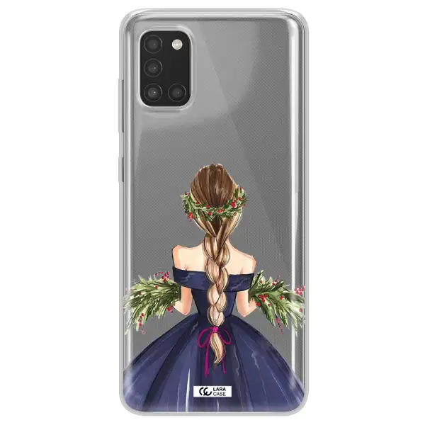 Long Hair Girl Watercolor Samsung A31 Clear TPU Case