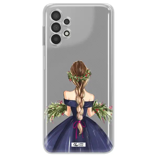 Long Hair Girl Watercolor Samsung A32 4G Clear Tpu Case