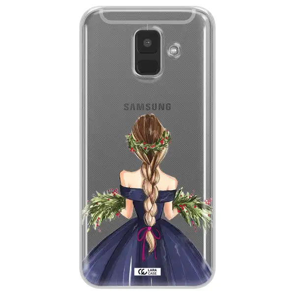 Long Hair Girl Watercolor Samsung A6 Clear TPU Case