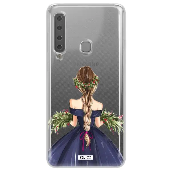 Long Hair Girl Watercolor Samsung A9 2018 Clear TPU Case