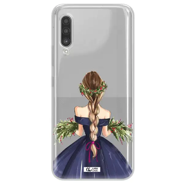Long Hair Girl Watercolor Samsung A90 Clear TPU Case
