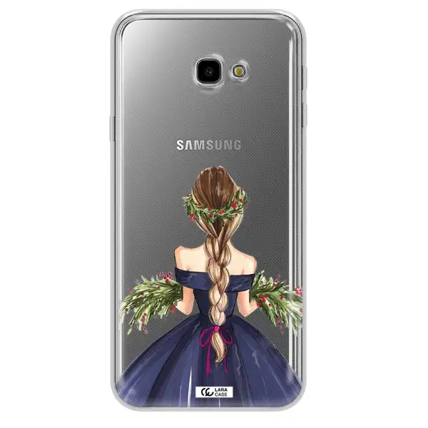 Long Hair Girl Watercolor Samsung J4 Plus Clear TPU Case