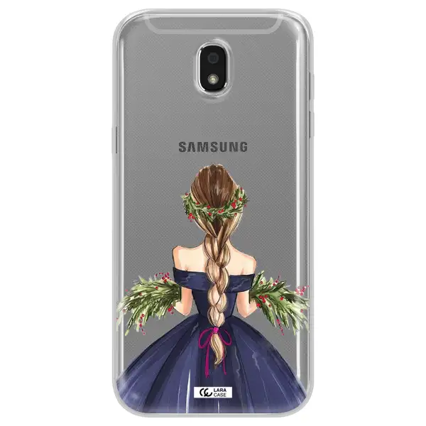 Long Hair Girl Watercolor Samsung J5 2017 Clear TPU Case