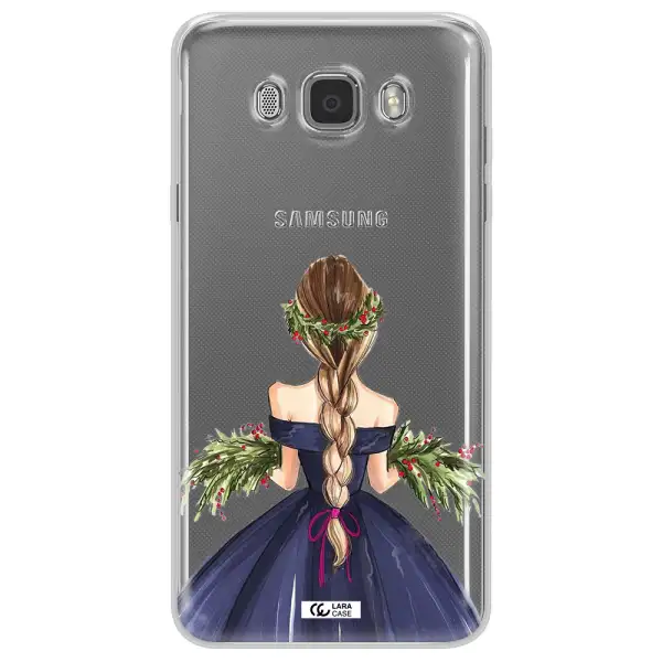 Long Hair Girl Watercolor Samsung J7 2016 Clear TPU Case