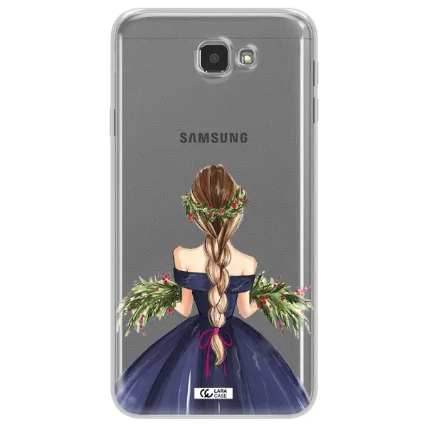 Long Hair Girl Watercolor Samsung J7 Prim Clear TPU Case