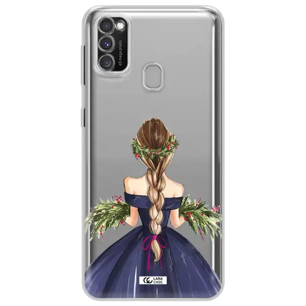 Long Hair Girl Watercolor Samsung M30S Clear TPU Case