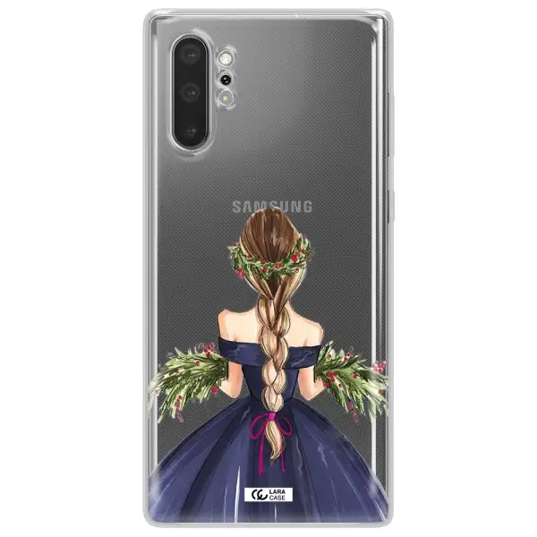 Long Hair Girl Watercolor Samsung Note 10 Plus Clear TPU Case